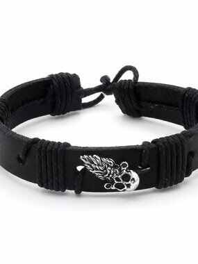 Handmade Leather Bracelet Adjustable Boho Nature Artisan Jewelry Canada NWT